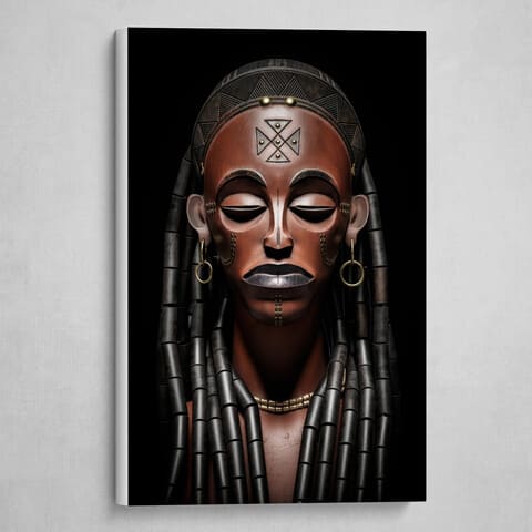 Kimia Bust: Colored, fine art canvas print by Jeryce Dianingana