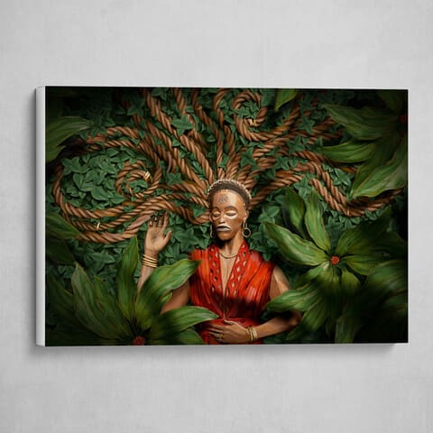 Molimo: Congo Spirits - Mwana Pwo, fine art canvas print by Jeryce Dianingana