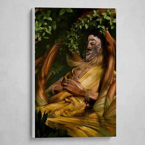 Molimo: Congo Spirits - Tshimwana, fine art canvas print by Jeryce Dianingana