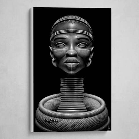 Ndebele Tribute, fine art canvas print by Jeryce Dianingana